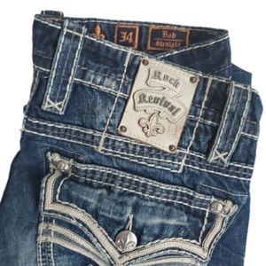 Men's Rock Revival Jeans, Denim, Size 34, "Bob"